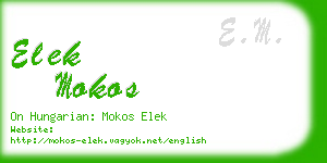 elek mokos business card